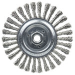 imagen de Weiler Roughneck 09396 Wheel Brush - 6 in Dia - Knotted - Stringer Bead Stainless Steel Bristle