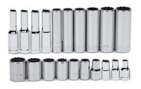 imagen de Williams JHWWSM-20RC 12 Puntos Juego de llaves de vaso profundas - accionamiento 1/4 pulg. - Longitud profunda - 97624