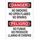 imagen de Brady B-120 Poliéster reforzado con fibra de vidrio Rectángulo Letrero de no fumar Blanco - 14 pulg. Ancho x 20 pulg. Altura - Idioma Inglés/Español - 39817