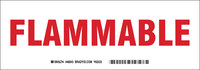 imagen de Brady B-302 Poliéster Rectángulo Cartel de material inflamable Blanco - 10 pulg. Ancho x 3.5 pulg. Altura - Laminado - 20105KLS
