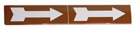 imagen de Brady 109933 Marcador de tubería autoadhesivo - Vinilo - Blanco sobre marrón - B-946