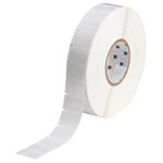 imagen de Brady THT-118-427-5 Rollo de etiquetas troqueladas para impresoras - 1.5 pulg. x 1 pulg. - Vinilo - Transparente/Blanco - B-427