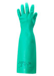 imagen de Ansell AlphaTec Solvex 37-185 Green 10 Unsupported Chemical-Resistant Gloves - Nitrile Full Coverage Coating - 18 in Length - Smooth Finish - 22 mil Thick - 117301