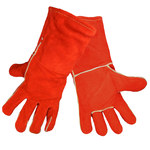imagen de Global Glove 1200E Rojo Grande Kevlar/Cuero Dividir Guante para soldadura - Pulgar tipo ala - 1200E LG