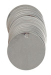 imagen de Brady 44400 Plateado Círculo Acero inoxidable Etiqueta en blanco para válvula - Ancho 1 1/2''de diámetro - Altura 0.024 pulg. - B-919