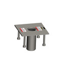 imagen de MSA Xtirpa Adaptador para suelos de hormigón IN-2326 - 3 pulg. - Acero inoxidable - Gris - 2326