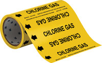 imagen de Brady 41549 Marcador de tubería autoadhesivo - Vinilo - Negro sobre amarillo - B-946