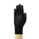 imagen de Ansell EDGE 48-126 Black 7 Polyester Light Duty Gloves - Polyurethane Palm Coating - 48-126/7