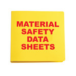 imagen de Brady Carpeta de hojas de datos GHS y MSDS BR825A - Inglés - Rojo sobre amarillo - 45338