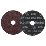 imagen de 3M Scotch-Brite Disco de acondicionamiento de superficies de cambio rápido 67235 - Cerámica con forma de precisión - 5 pulg. - Grueso - 120+
