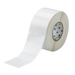 imagen de Brady THT-74-427-10 Rollo de etiquetas troqueladas para impresoras - 0.8 pulg. x 1.437 pulg. - Vinilo - Transparente/Blanco - B-427