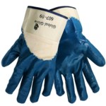 imagen de Global Glove 607 Blue 9 Jersey Work Gloves - Nitrile Palm Only Coating - 607/9