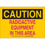 imagen de Brady B-555 Aluminio Rectángulo Cartel de peligro de radiación Amarillo - 10 pulg. Ancho x 7 pulg. Altura - 129246