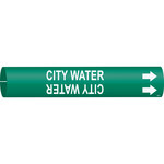 imagen de Bradysnap-On B4028- Marcador de tubos - 1 1/2 pulg. to 2 3/8 pulg. - Plástico - Blanco sobre verde - B-915
