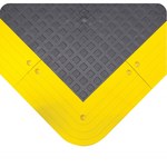 imagen de Wearwell ErgoDeck Kit de piso antifatiga y ergonómico 566.78x42x48CHYL - 42 pulg. x 48 pulg. - PVC - Con textura - Carbón con bordes amarillos - 07906