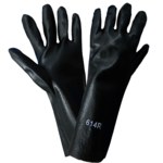 imagen de Global Glove Negro XL PVC Guantes resistentes a productos químicos - acabado Áspero - Longitud 14 pulg. - 816679-01686