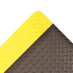 imagen de Notrax Cushion Trax Anti-Fatigue Mat 479 - 2 ft x 3 ft, Closed-Cell Foam - Diamond-Plate - Black/Yellow - 479 2 X 3 BKYL