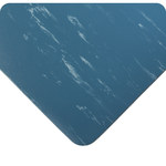 imagen de Wearwell Tapete de trabajo no conductivo 710.18x3x75MBL - 3 pies x 75 pies - Vinilo - Liso - Marmolado azul - 01207