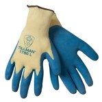 imagen de Tillman 1760 Yellow/Blue Large Rubber Work Gloves - Latex Palm & Fingers Coating - 9 in Length - Rough Finish - 1760LG
