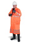 imagen de Ansell AlphaTex Chemical-Resistant Coat 66-683 164395 - Size Small - Fluorescent Orange - 64395