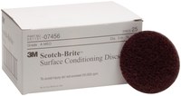 imagen de 3M Scotch-Brite No tejido Óxido de aluminio Granate Disco de velcro - Óxido de aluminio - 3 pulg. - Mediano - 07456