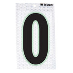 imagen de Brady 3000-O Etiqueta en forma de letra - O - Negro sobre plateado - 1 1/2 pulg. x 2 3/8 pulg. - B-309