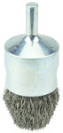 imagen de Weiler Stainless Steel Cup Brush - Shank Attachment - 1 in Diameter - 0.010 in Bristle Diameter - Brush Style: Controlled Flare - 10321