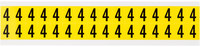 imagen de Brady 3420-4 Etiqueta de número - 4 - Negro sobre amarillo - 9/16 pulg. x 3/4 pulg. - B-498