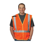 imagen de PIP High-Visibility Vest 302-0210OR 302-0210-OR/XL - Size XL - Orange/Silver - 16094