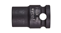 imagen de Vega Tools M21501-T 15 mm Toma De Impacto - Acero S2 Modificado - accionamiento 3/8 pulg. Cuadrado - B-Recta - 30.0 mm Longitud - 01855