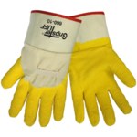imagen de Global Glove Gripster Tuff 660 White/Yellow XL Canvas/Cotton Work Gloves - Rubber Full Coverage Except Cuff Coating - Rough Finish - 660/XL