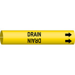 imagen de Bradysnap-On 4054-D Marcador de tubos - 4 pulg. to 6 pulg. - Plástico - Negro sobre amarillo - B-915