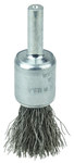 imagen de Weiler Steel Cup Brush - Unthreaded Stem Attachment - 1/2 in Diameter - 0.010 in Bristle Diameter - Cup Material: Coated - 11001