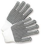 imagen de West Chester K708SKHW Negro/Blanco Grande Algodón/Poliéster Guantes de uso general - Pulgar tipo ala - Longitud 9.75 pulg. - 662909-070845