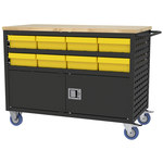 imagen de Akro-mils Carro de estante con persianas MA4824BLD3YEL - 800 lb capacidad - Negro - Acero - MA4824BLD3 YELLOW