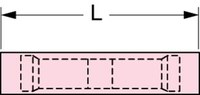 imagen de 3M Scotchlok MNG18BCMX-A Rojo Unido Nailon Conector trasero embutido - Longitud 1.02 pulg. - Diámetro máximo exterior de aislante 0.145 pulg. - 58993
