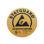 imagen de Suelos Statguard Amarillo Círculo Etiqueta de piso - Ancho 8 pulg. - DESCO 46005