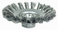 imagen de Weiler 13401 Wheel Brush - 4 in Dia - Knotted - Standard Twist Steel Bristle