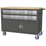 imagen de Akro-mils Carro de estante con persianas MA4824CLD3CRY - 800 lb capacidad - Carbón - Acero - MA4824CLD3 CLEAR
