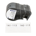 imagen de Brady M5C-1500-427 Etiquetas envolventes autolaminables - 1.5 pulg. x 25 pies - Vinilo - Negro sobre blanco, transparente - B-427