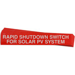 imagen de Brady 149848 Blanco sobre rojo Rectángulo Acrílico Etiqueta de sistema de paneles solares - Ancho 6.5 pulg. - Altura 1 pulg. - B-921