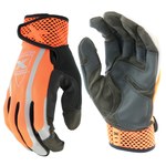 imagen de West Chester Extreme Work VizX 89308 Black/Hi-Vis Orange Large Synthetic Leather Work Gloves - Keystone Thumb - 9.25 in Length - 89308OR/L