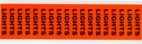 imagen de Brady 44333 Negro sobre naranja Rectángulo Paño de vinilo Marcador de conductos/voltaje - Ancho 2 1/4 pulg. - Altura 1/2 pulg. - B-498