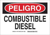 imagen de Brady B-555 Aluminio Rectángulo Señal de advertencia química Blanco - 14 pulg. Ancho x 10 pulg. Altura - Idioma Español - 37833