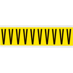 imagen de Brady 3440-V Etiqueta en forma de letra - V - Negro sobre amarillo - 7/8 pulg. x 2 1/4 pulg. - B-498