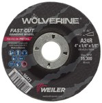 imagen de Weiler Wolverine Surface Grinding Wheel 56473 - 4 in - Aluminum Oxide - 24 - R