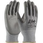 imagen de PIP G-Tek PolyKor 16-560 Gray Medium Cut-Resistant Gloves - ANSI A4 Cut Resistance - Polyurethane Palm & Fingers Coating - 9.3 in Length - 16-560/M