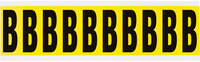 imagen de Brady B3440- Etiqueta en forma de letra - B - Negro sobre amarillo - 7/8 pulg. x 2 1/4 pulg. - B-498