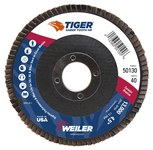 imagen de Weiler Tiger Ceramic Type 27 Flap Disc 50130 - Ceramic - 4-1/2 in - 40 - Coarse