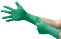 imagen de Ansell TouchNTuff 93-300 Green Small Powder Free Disposable Gloves - 12 in Length - 5.3 mil Thick - 93-300 SM